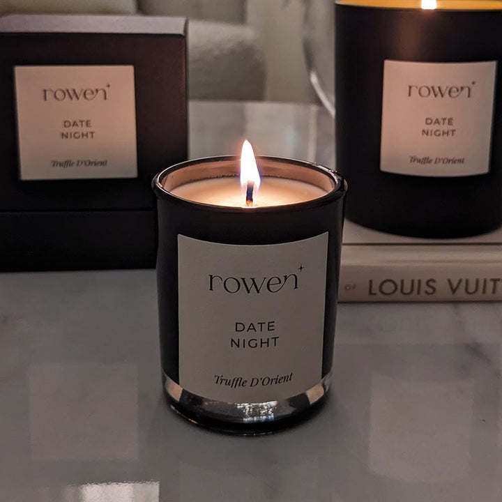 Date Night Black Votive Candle - Truffle D'orient Fragrance 