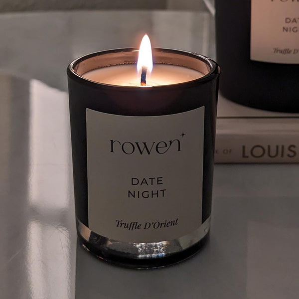 Date Night Black Votive Candle - Truffle D'orient Fragrance 