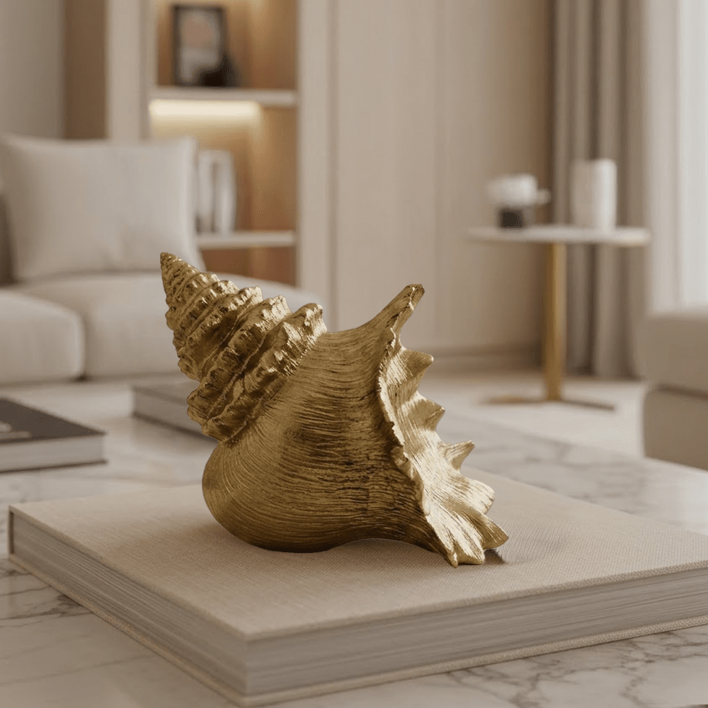 Decorative Gold Conch Shell Ornament Accessories 