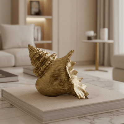 Decorative Gold Conch Shell Ornament Accessories 