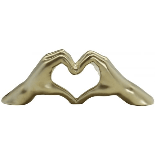 Decorative Gold Heart Hands Ornament Accessories 