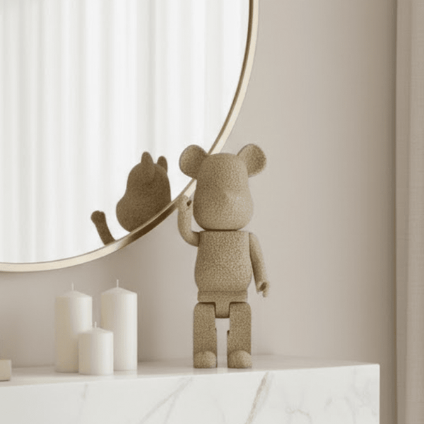 Decorative Stone Effect Standing Bear Ornament Accessories 