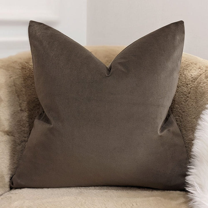 Delanie Chocolate Velvet Cushion - 50x50cm Textiles 