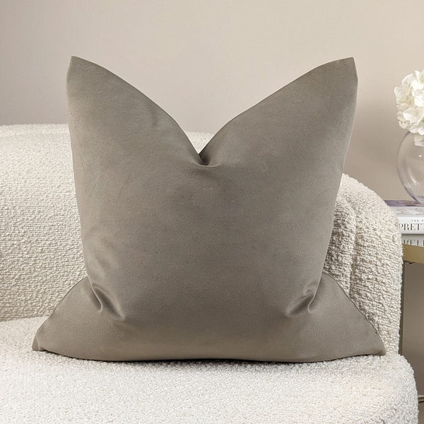 Delanie Latte Velvet Cushion - 50x50cm Textiles 