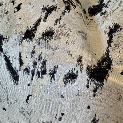 Dionne Cream & Black Abstract Print Feather Filled Cushion - 50x50cm Textiles 