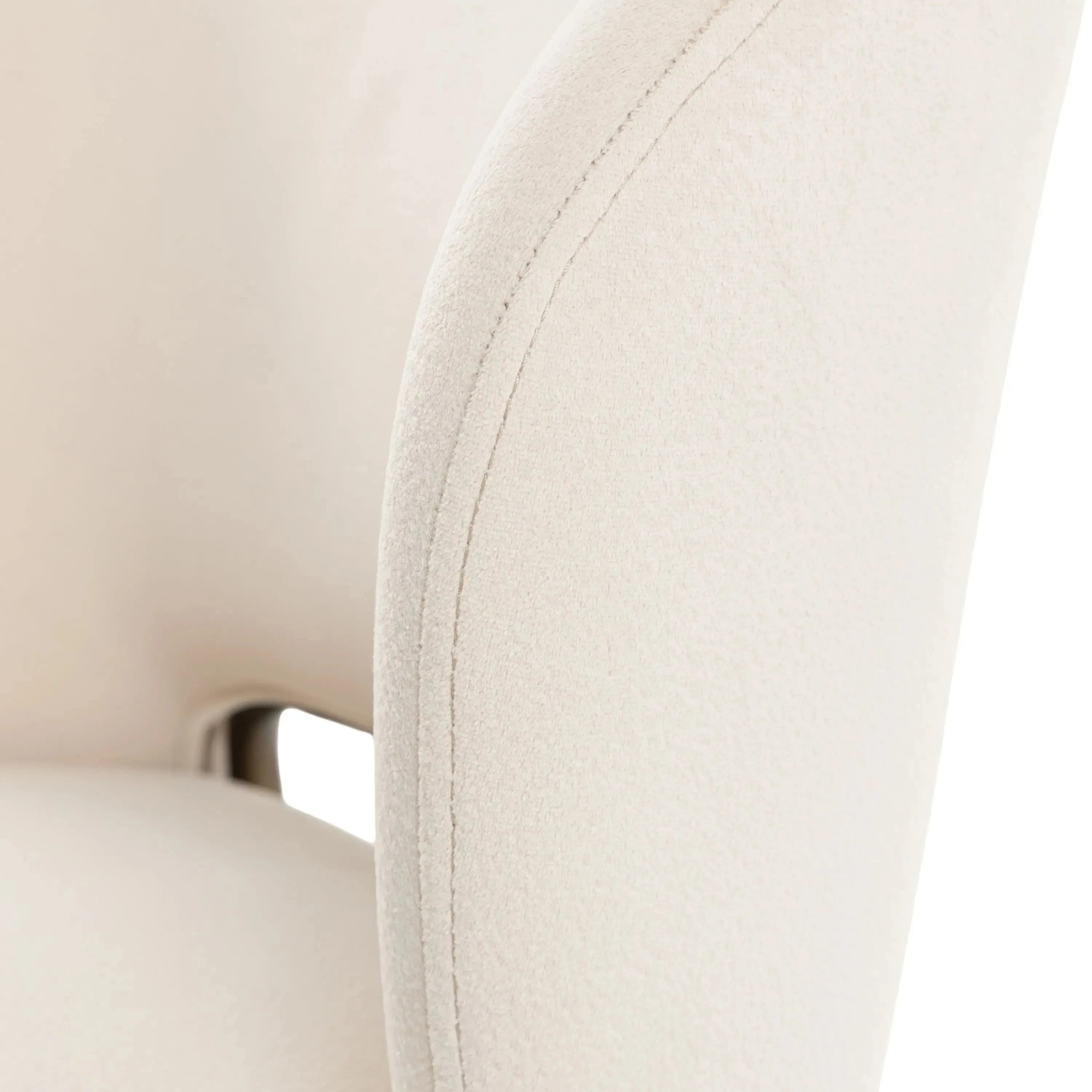 Donna Cream Velvet Dining Chair with Bronze Metal Legs- Set of 2 Furniture 