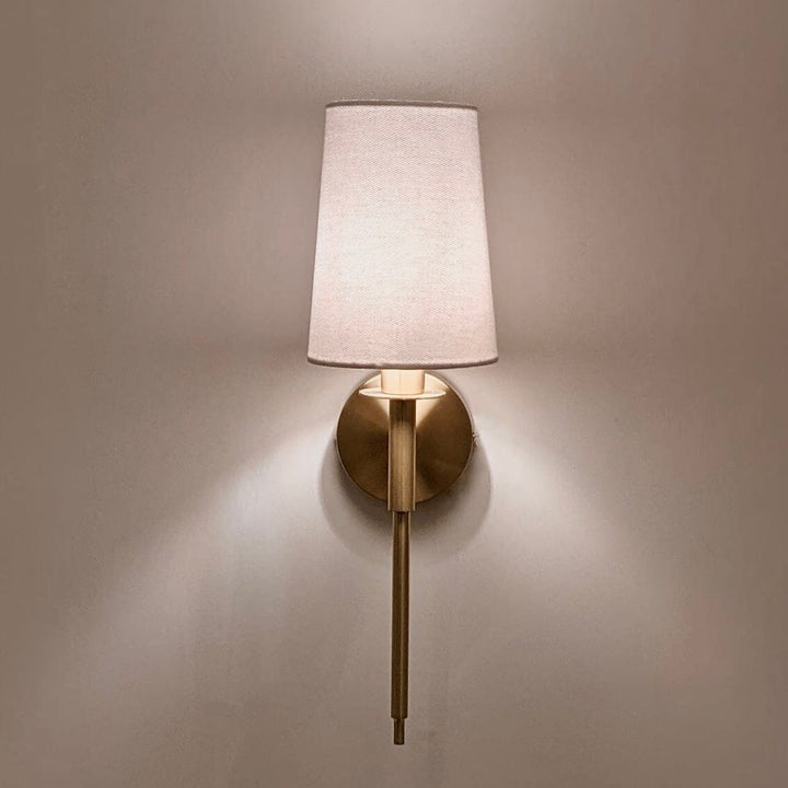 Dulcie Gold Wall Light with White Shade Lighting 
