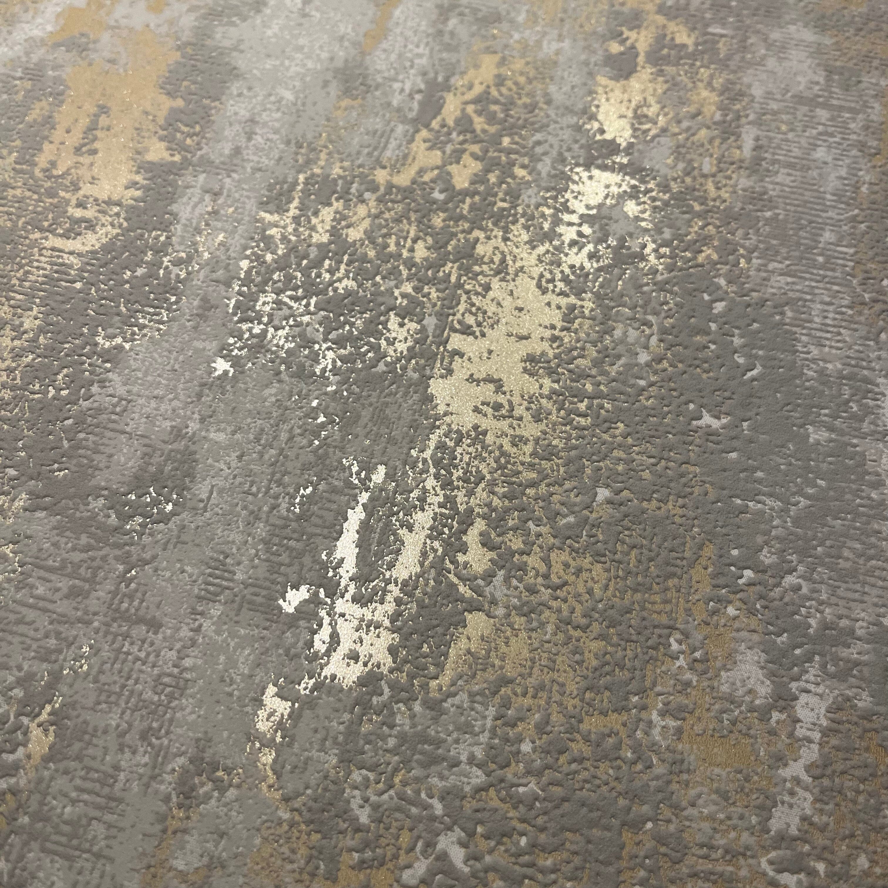 Dulcie Taupe & Gold Metallic Wallpaper Home Improvement 
