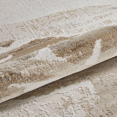 Dune Luxury Cream & Taupe Abstract Print Rug Textiles 