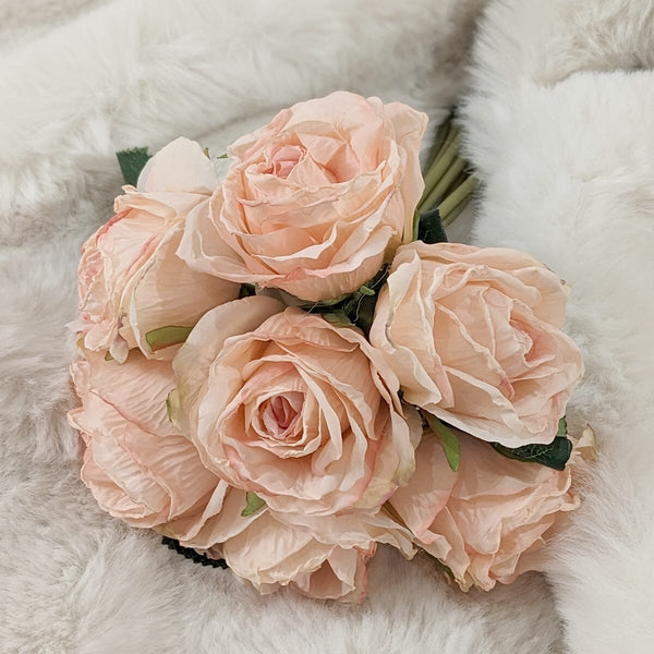 Dusty Pink Bunch of Faux Rose Florals Accessories 