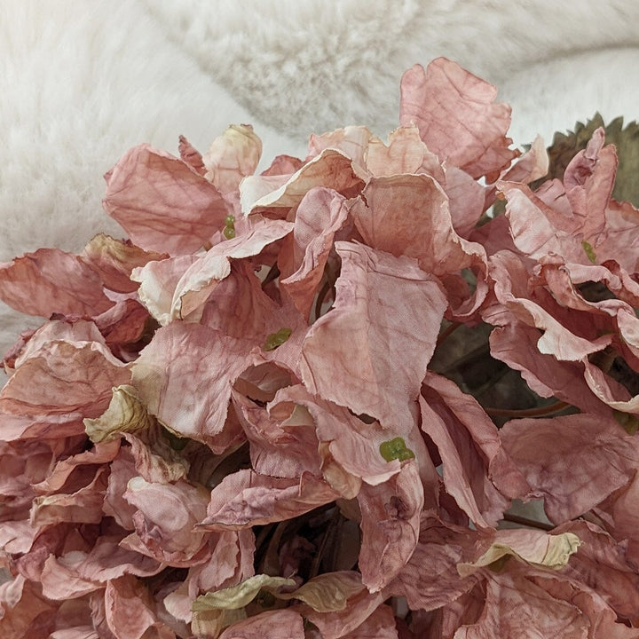 Dusty Pink Faux Hydrangea Single Stem Floral Accessories 