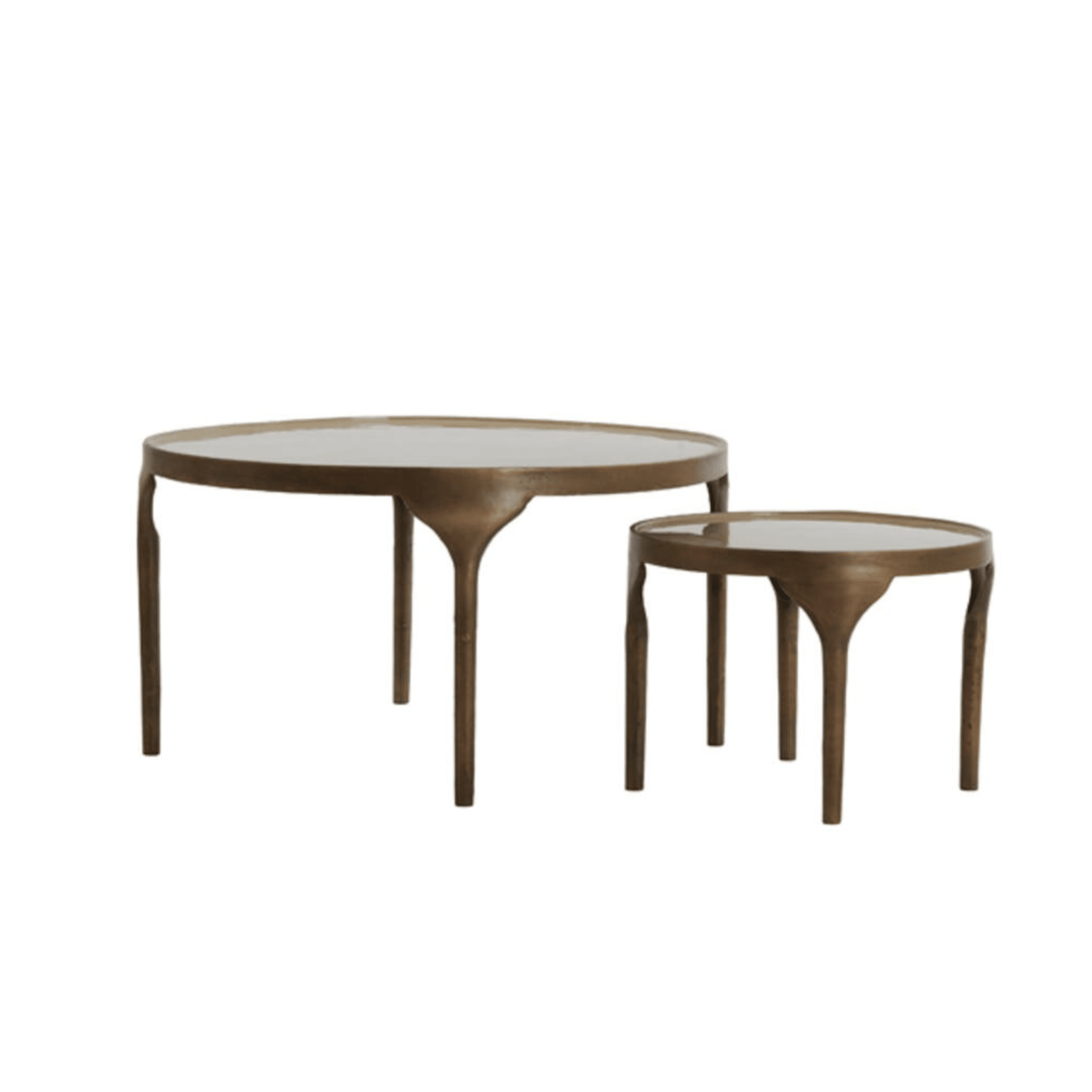 Edisto Antique Bronze Nested Side Tables- Set of 2 Furniture 