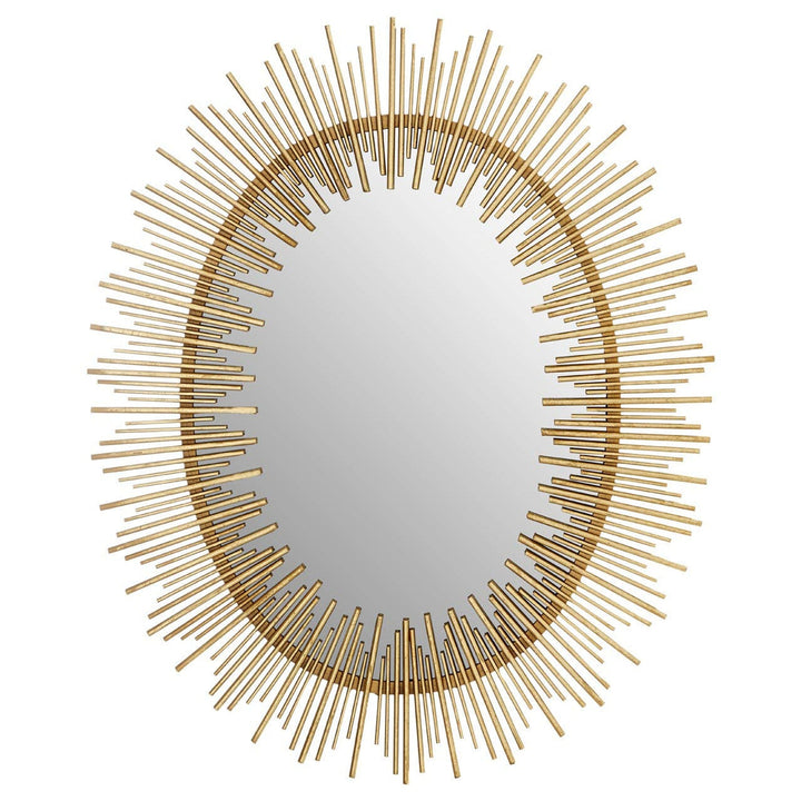 Eilena Large Gold Oval Sunburst Decorative Wall Mirror Accessories 