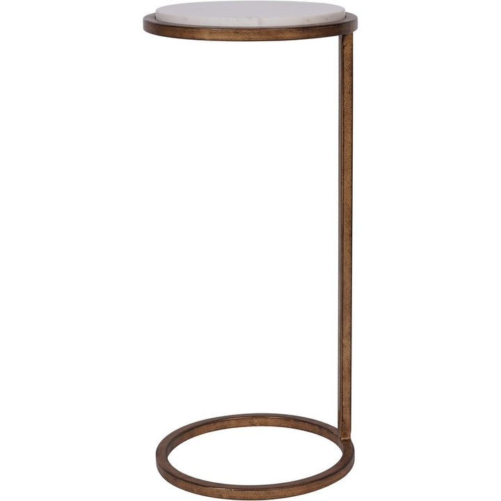 Eira Bronze Side Table with Marble Top Furniture 