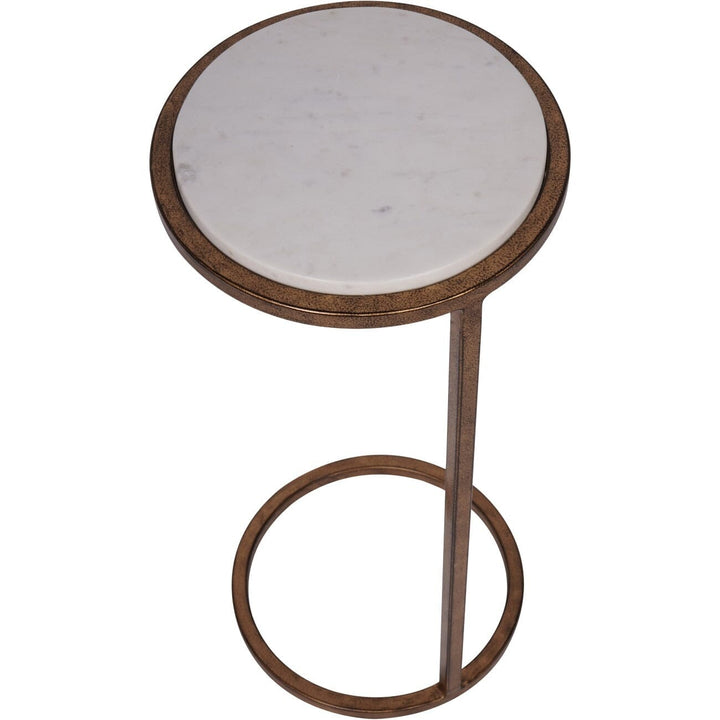 Eira Bronze Side Table with Marble Top Furniture 