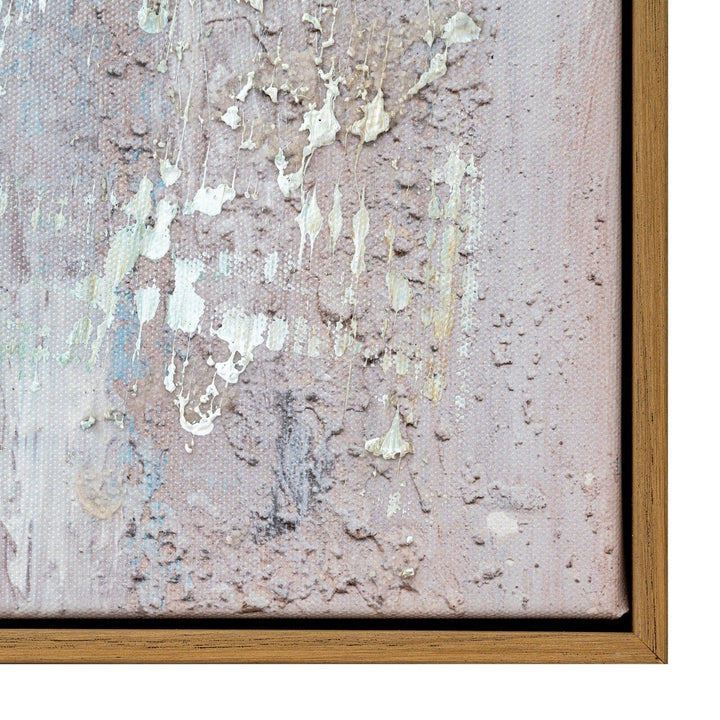 Elira Neutral Hand Painted Landscape Canvas in Frame Accessories 