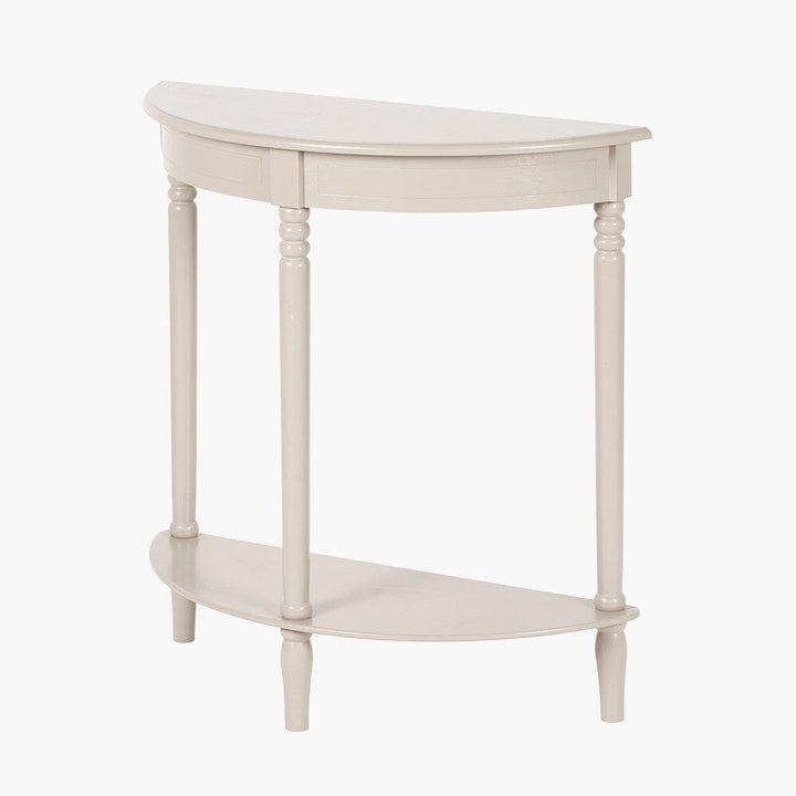 Elizabeth Cream Half Moon Pine Console Table Furniture 
