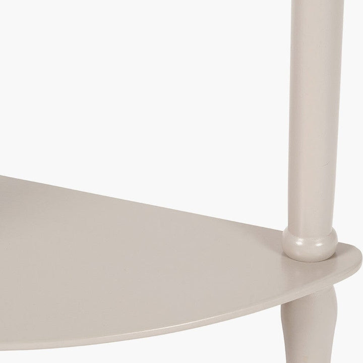 Elizabeth Cream Half Moon Pine Console Table Furniture 