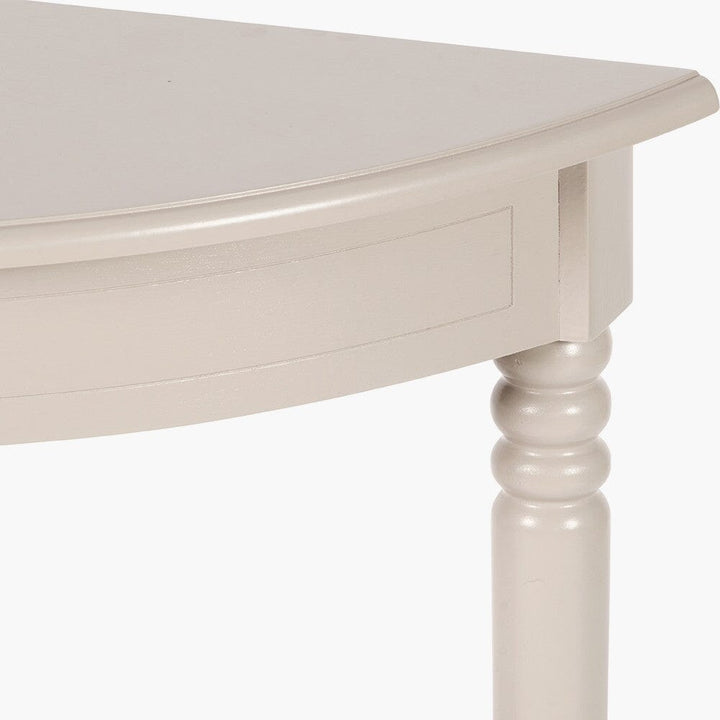 Elizabeth Cream Half Moon Pine Console Table Furniture 