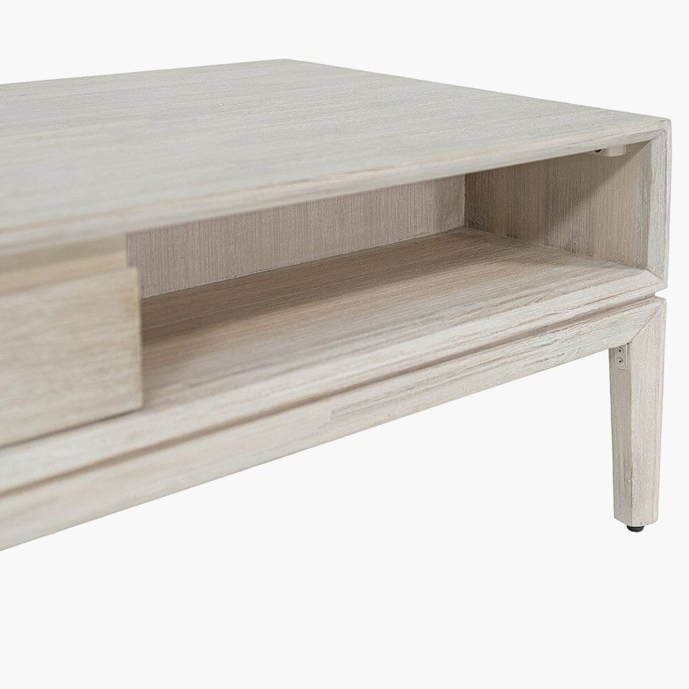 Ellen Whitewash Coffee Table Furniture 