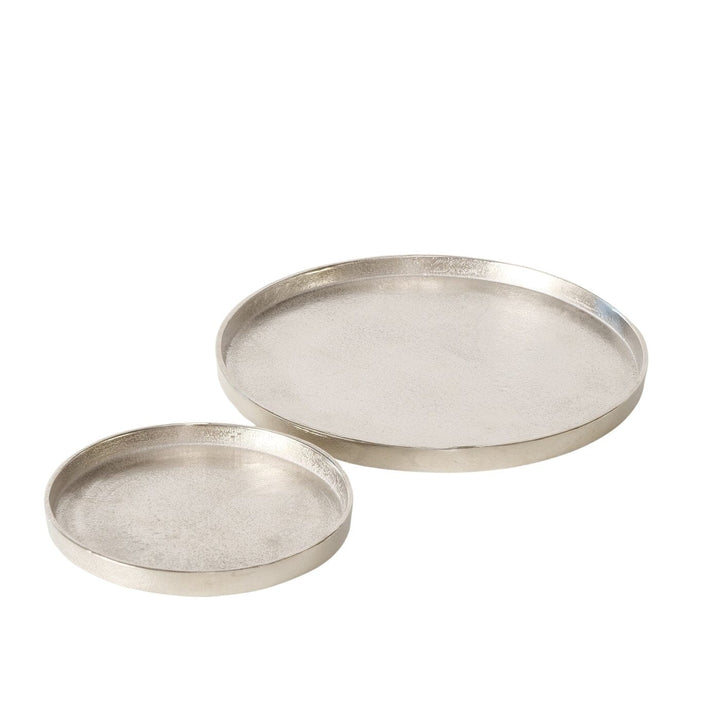 Ellie Silver Round Stackable Trays - Set of 2 Accessories 
