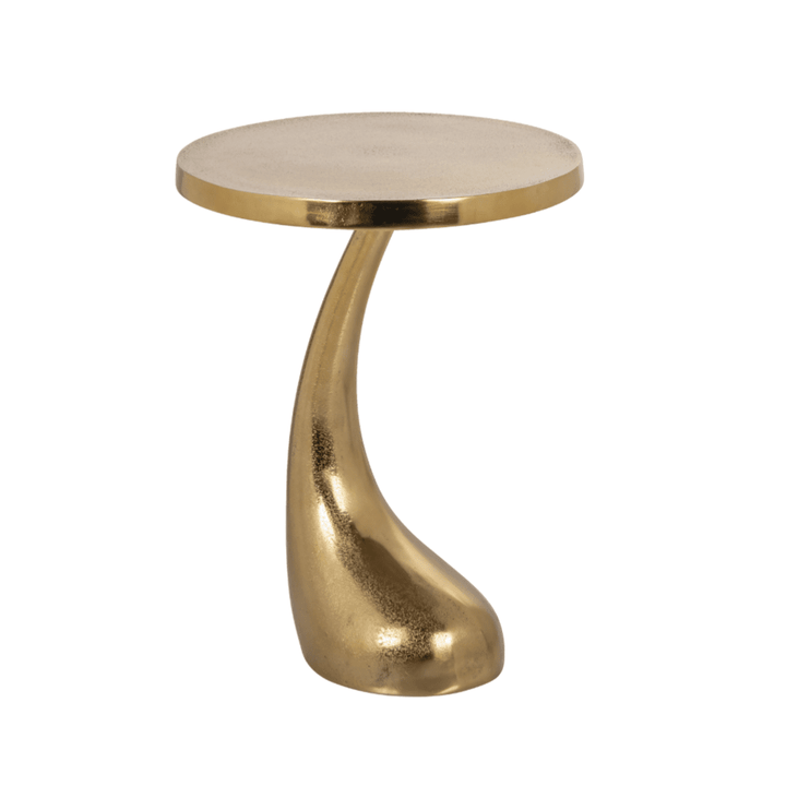 Ellivia Curved Gold Side Table Furniture 