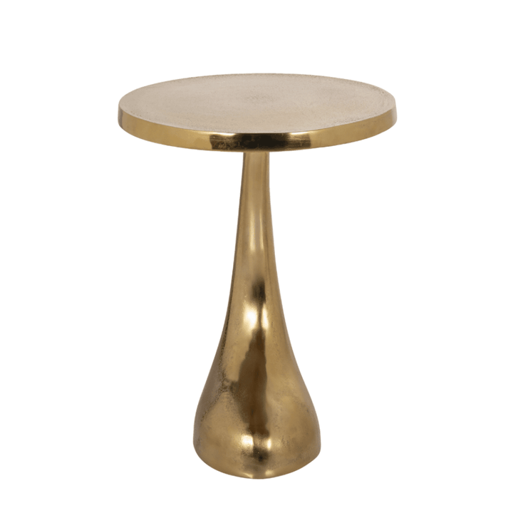 Ellivia Curved Gold Side Table Furniture 