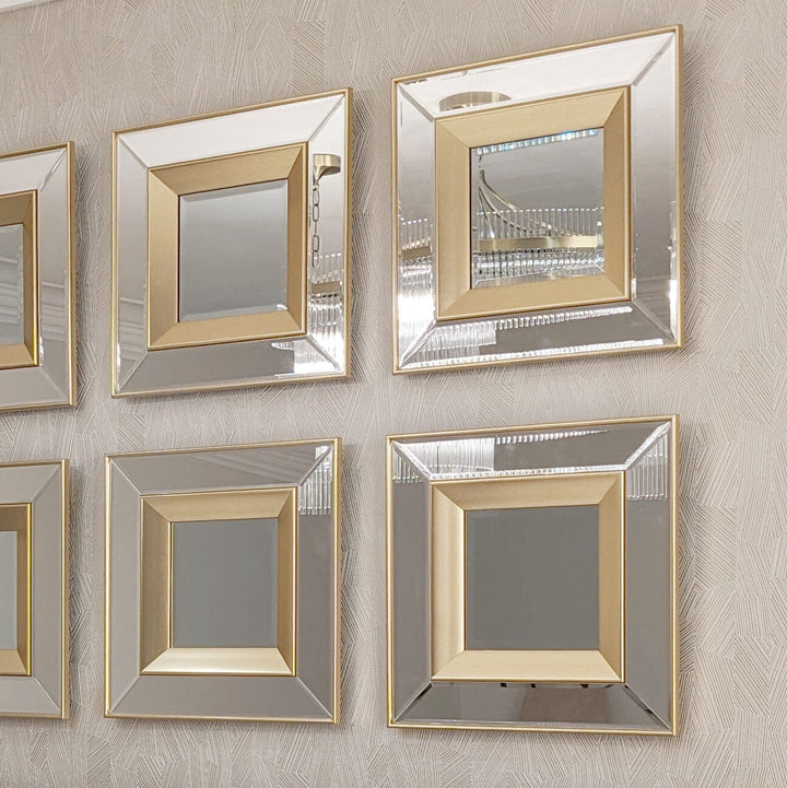 Eloise Gold Framed Wall Mirrors - Set of 4 Accessories 