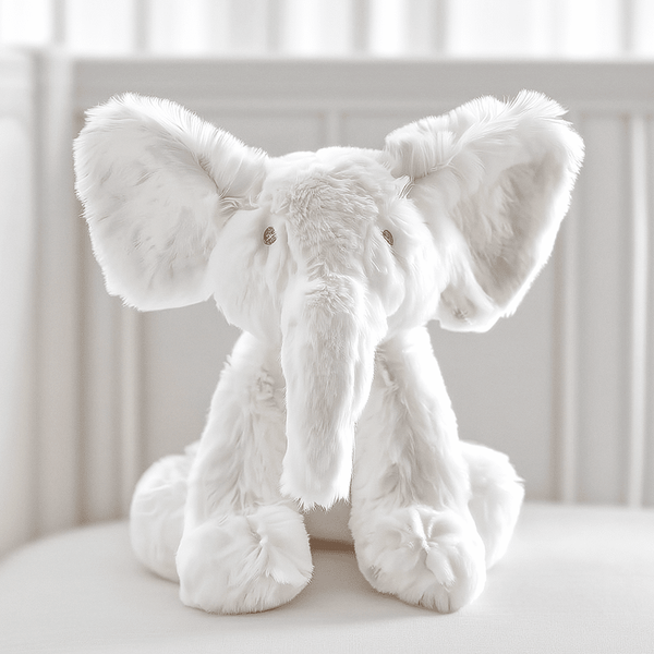 Elon White Plush Elephant Nursery 