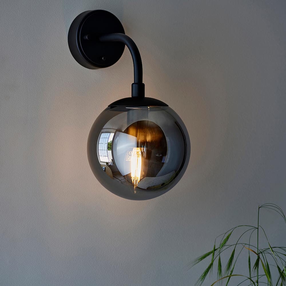 Elowen Smoked Glass Wall Light Lighting 