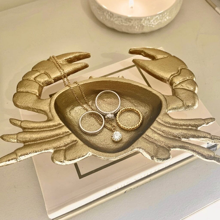Elvyn Gold Crab Trinket Dish Accessories 