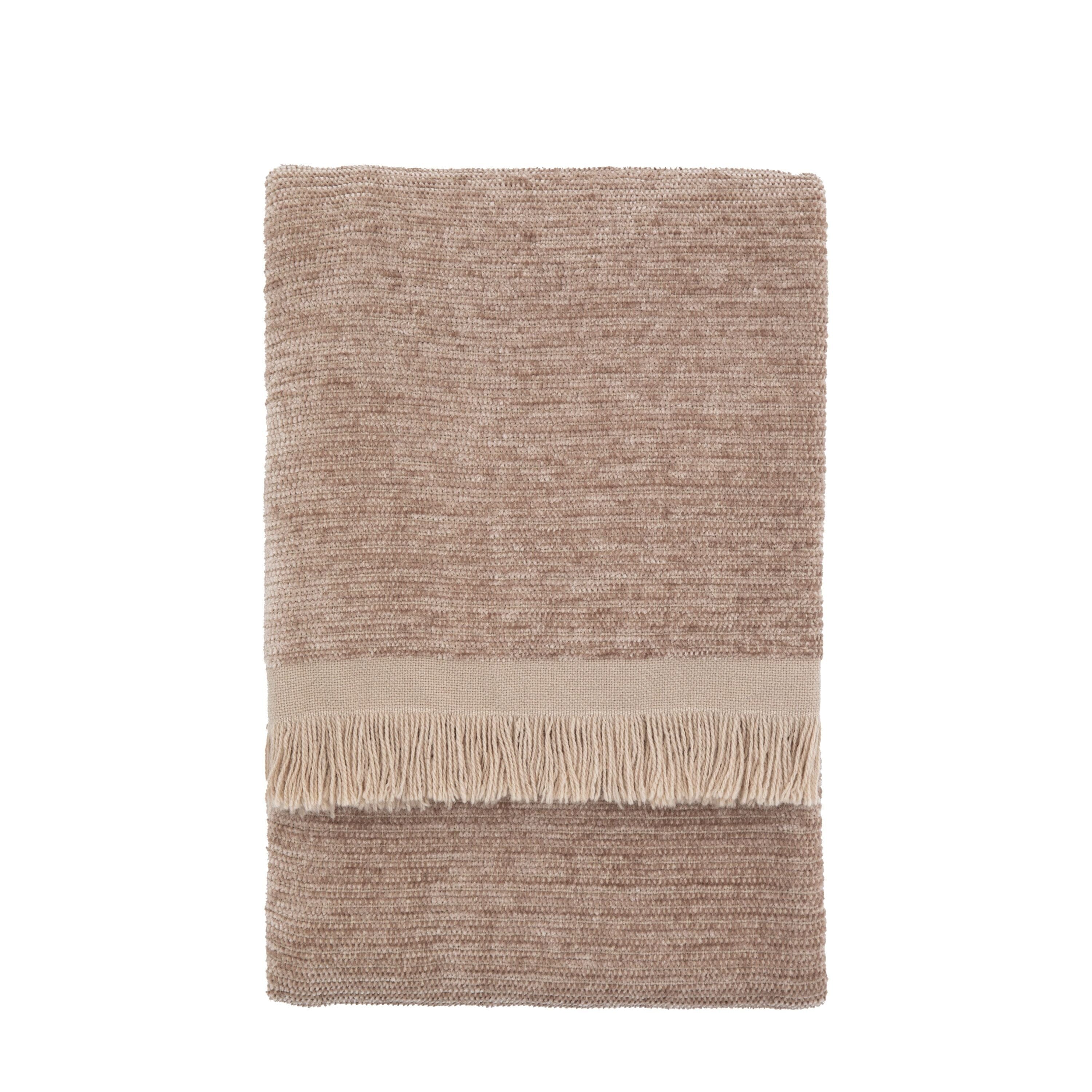 Elyna Mink Soft Chenille Tasselled Throw Textiles 