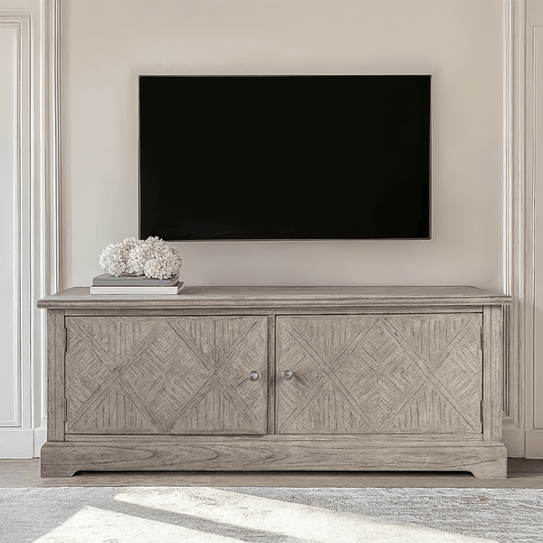 Elysium Natural Wood 2 Door Media Unit Furniture 