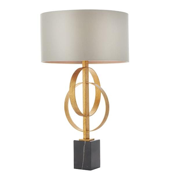 Ember Gold Distressed Lamp on Marble Base Lighting 