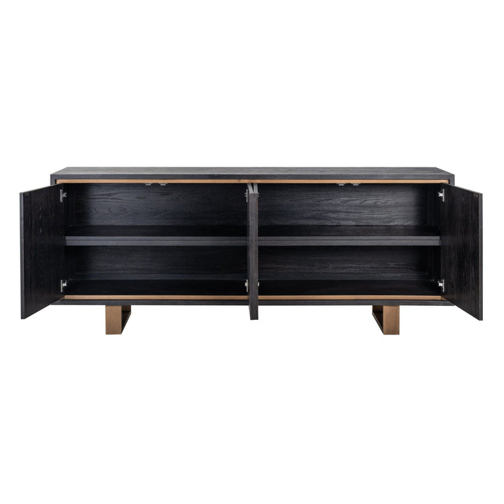Emerisse Black Sideboard with Brass Handles Furniture 