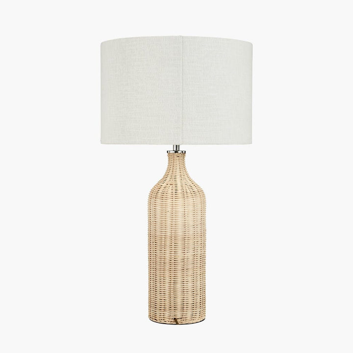 Emilia Natural Rattan Bottle Neck Table Lamp Lighting 