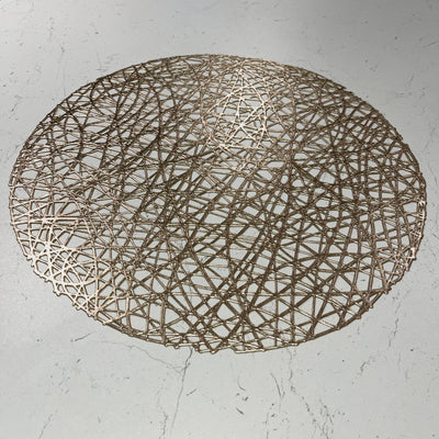Emily Gold Round Placemats - Set of 4 