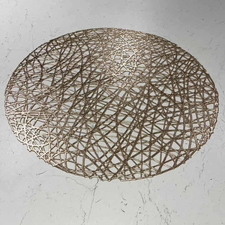 Emily Gold Round Placemats - Set of 4 Accessories 