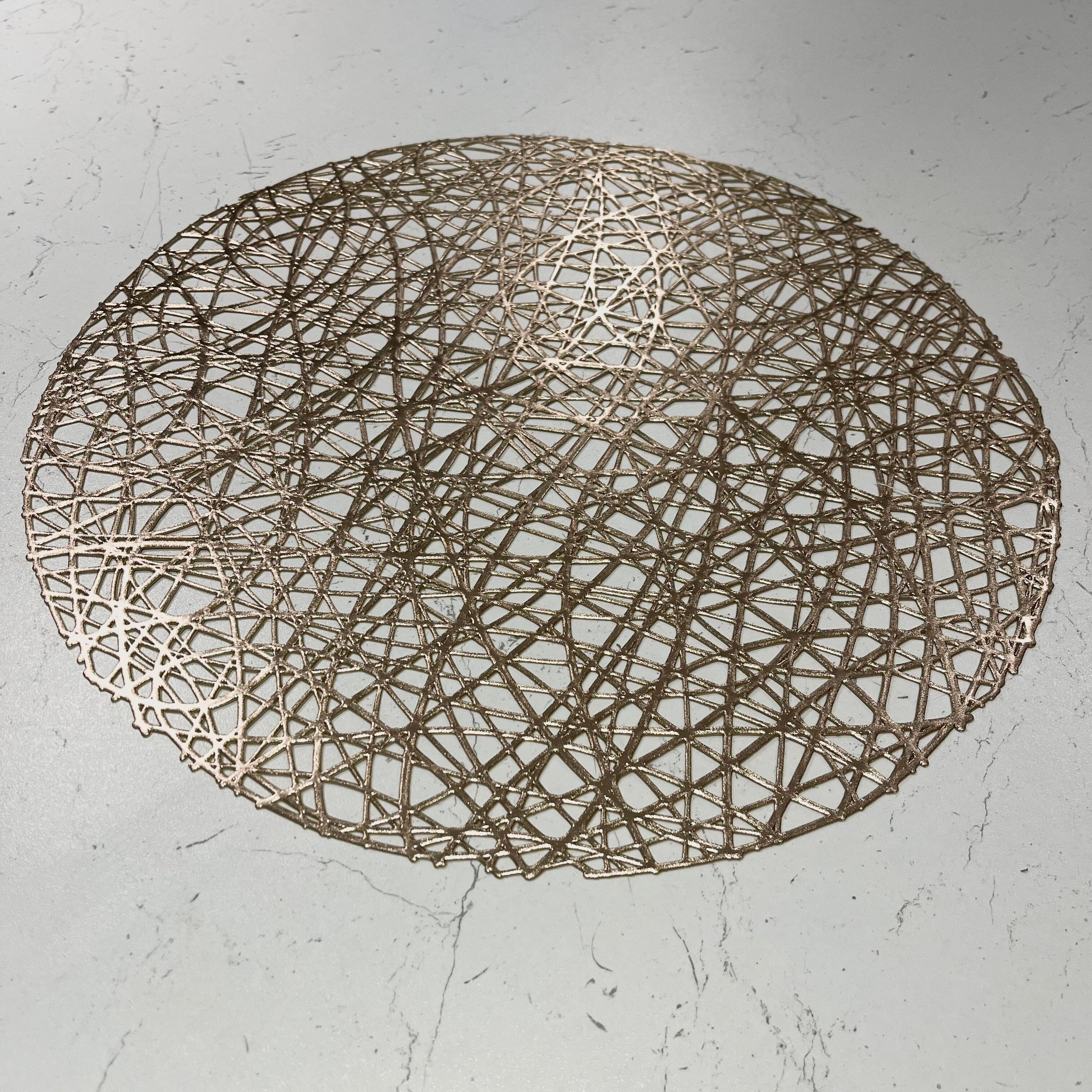 Emily Gold Round Placemats - Set of 4