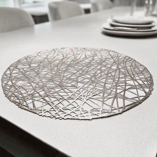 Emily Silver Round Placemat Accessories 