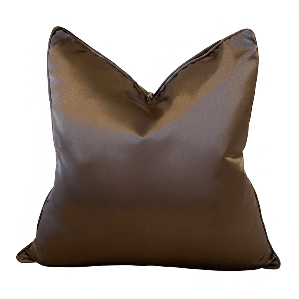 Empire Espresso Satin Cushion Cover with Satin Pipe- 50x50cm