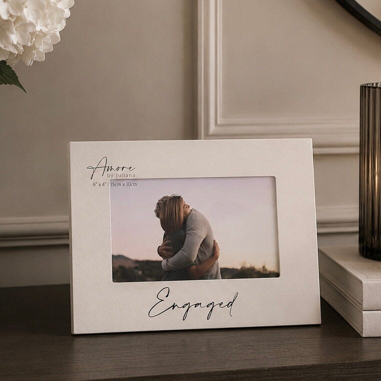 'Engaged' Decorative White Photo Frame Accessories 