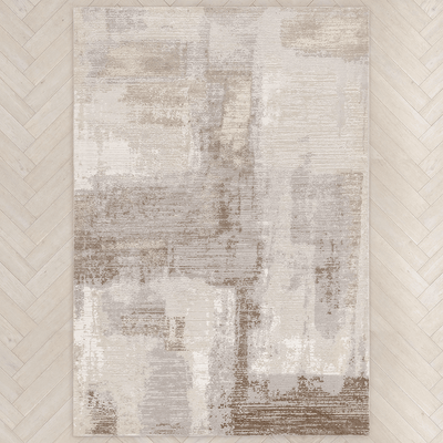 Envie Neutral Abstract Patterned Rug 
