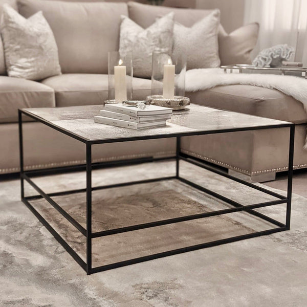 Epworth Black & Silver Coffee Table Furniture 