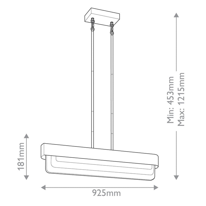 Esha Brass LED Pendant Ceiling Light Lighting 