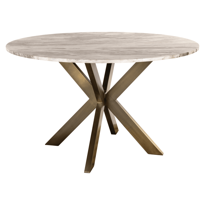 Esther Marble Dining Table with Antique Brass Legs Furniture 