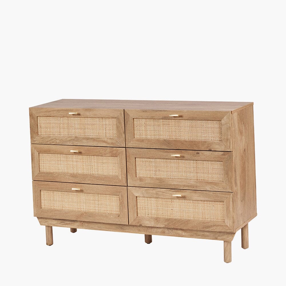 Ethis Natural Rattan 6 Drawer Chest Furniture 