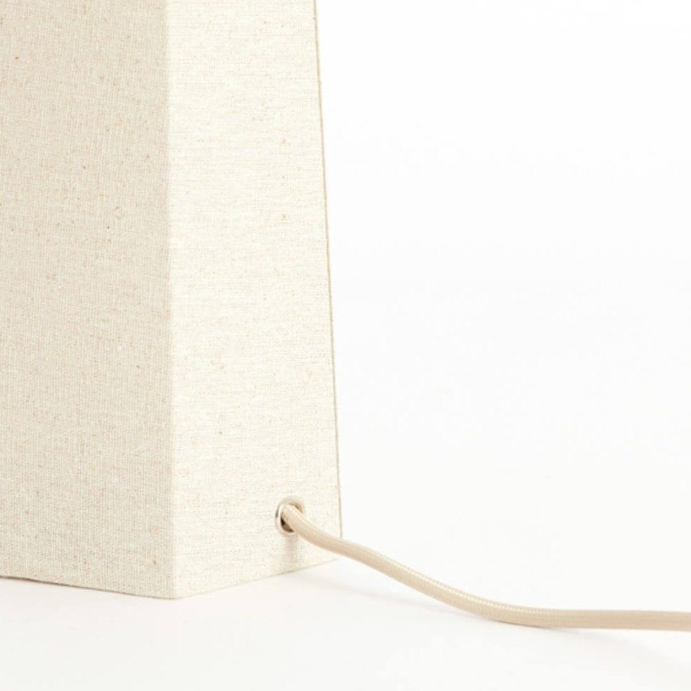 Eurelia Natural Linen Fabric Covered Lamp Lighting 
