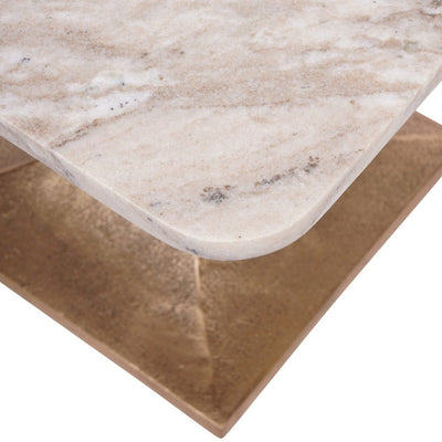 Eurydice Marble & Bronze Luxury Side Table Furniture 