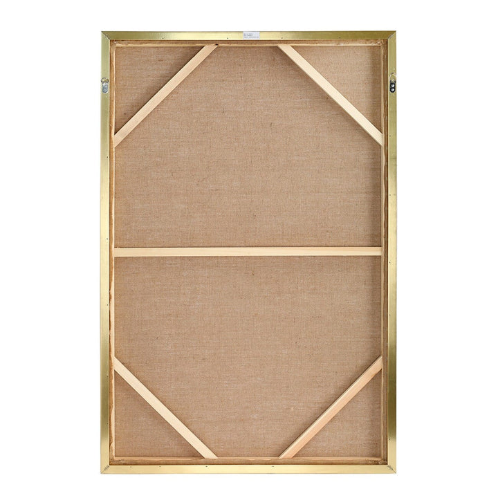 Evangeline Gold Abstract Textured Canvas in Gold Frame Accessories 